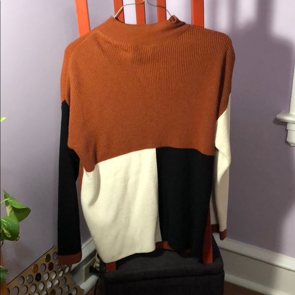 Apt 9 Mock Neck Block Sweater 